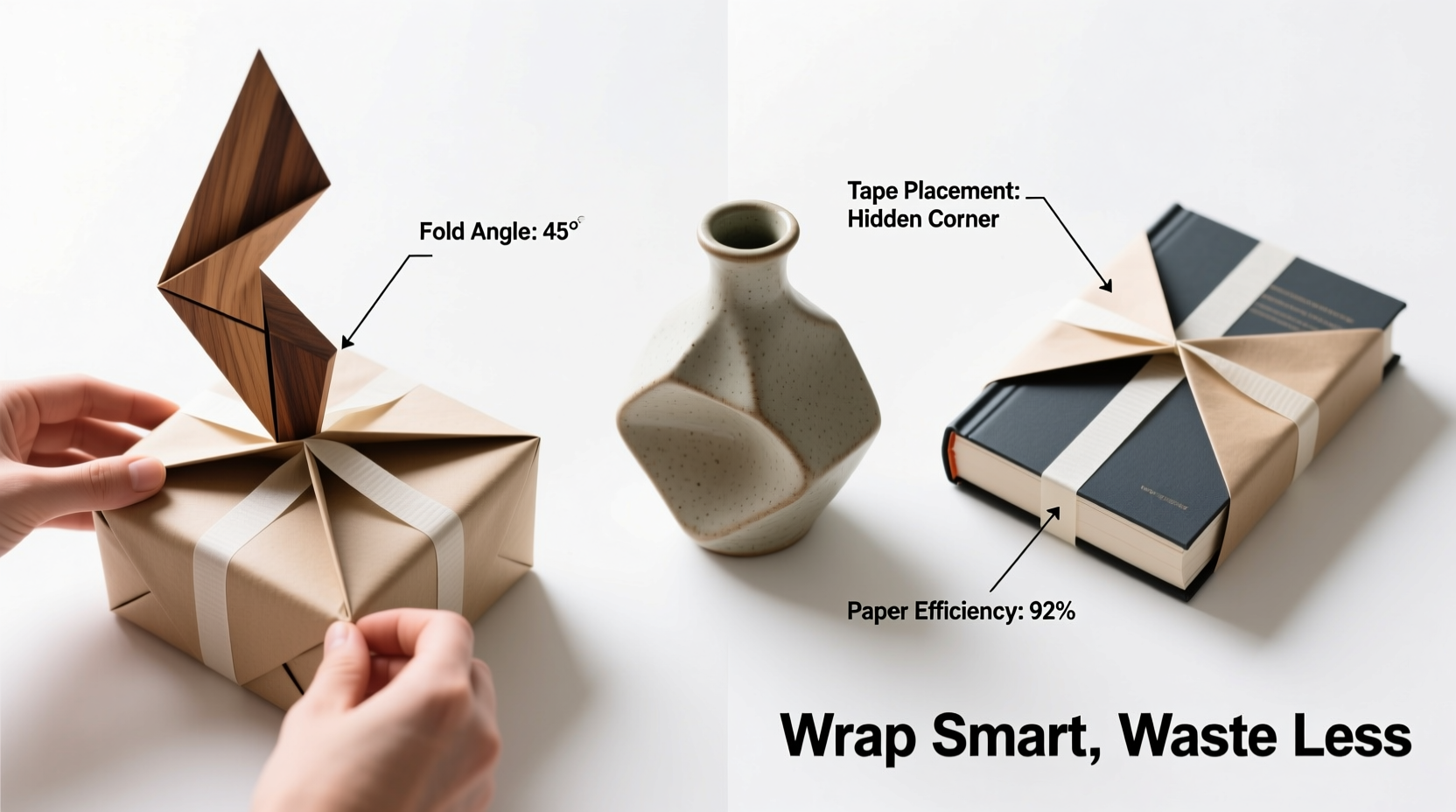 how to wrap oddly shaped gifts without wasting paper or tape