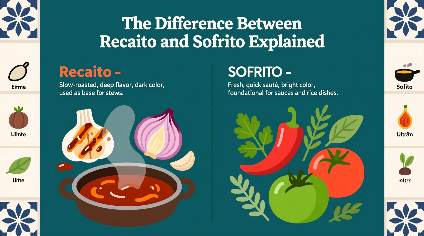 the difference between recaito and sofrito explained