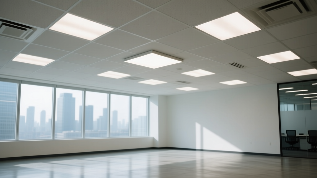 Retrofit 1980s Drop Ceiling with Dimmable LED