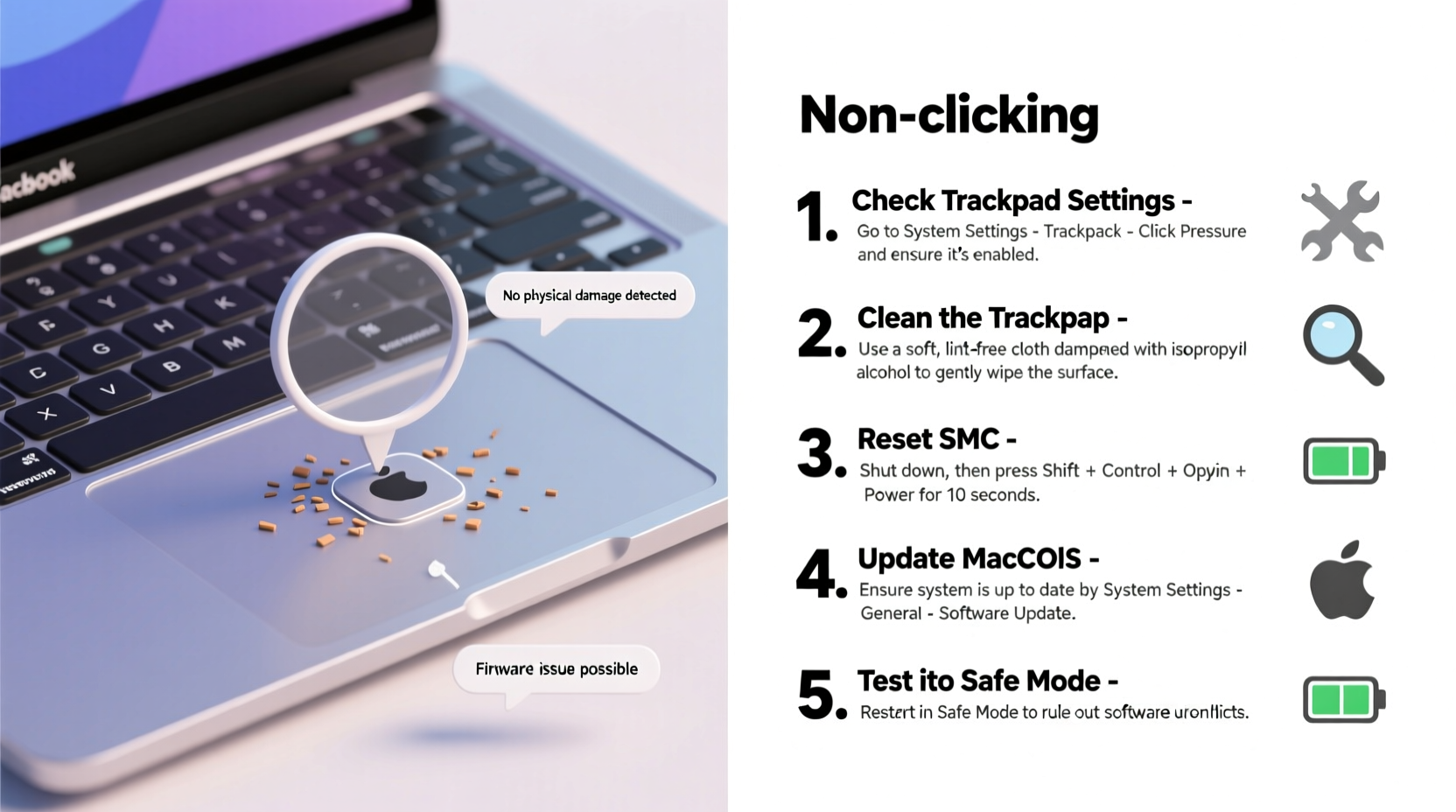 why is my macbook trackpad not clicking and how to troubleshoot it