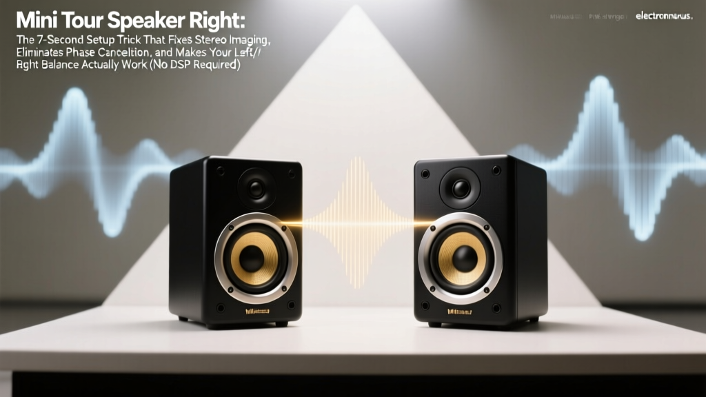 Mini Tour Speaker Right: The 7-Second Setup Trick That Fixes Stereo Imaging, Eliminates Phase Cancellation, and Makes Your Left/Right Balance Actually Work (No DSP Required)