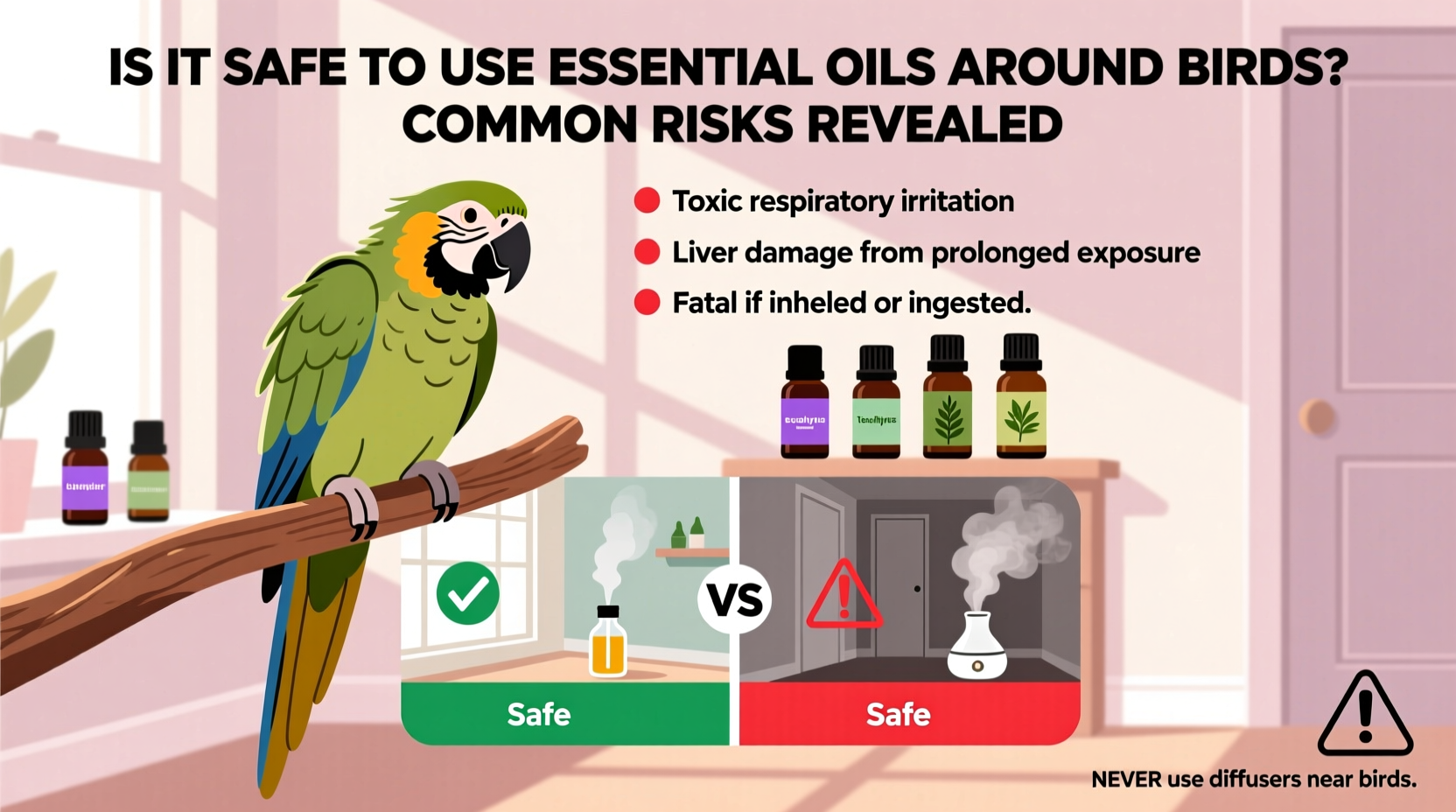 is it safe to use essential oils around birds common risks revealed