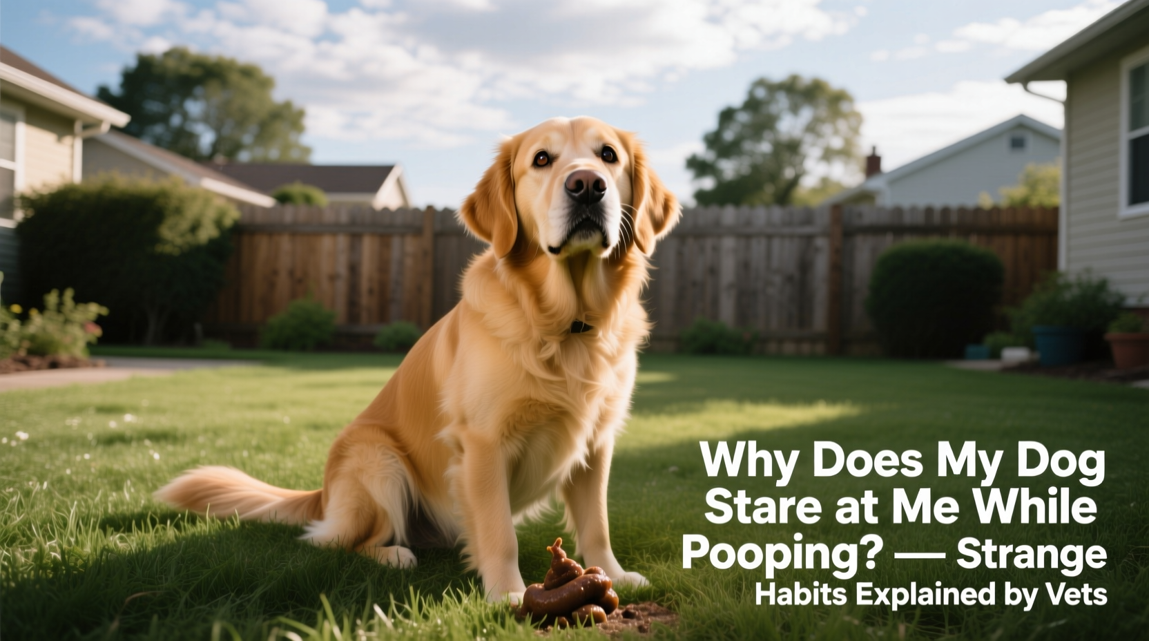 why does my dog stare at me while pooping strange habits explained by vets