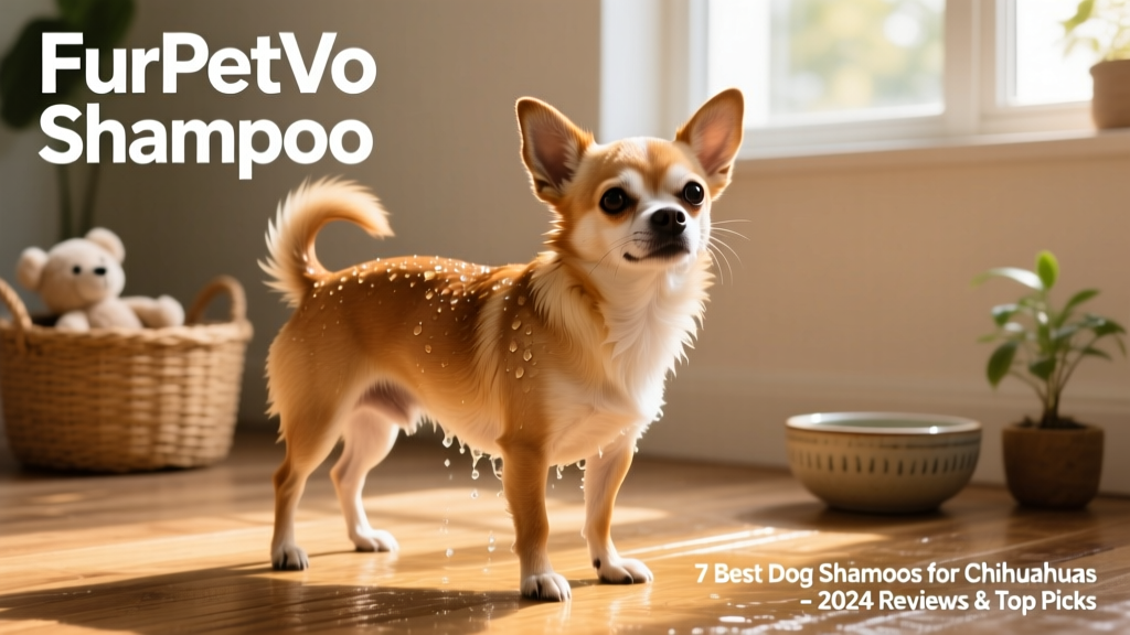 Chihuahua with soft, shiny coat after a bath using FurPetVo shampoo