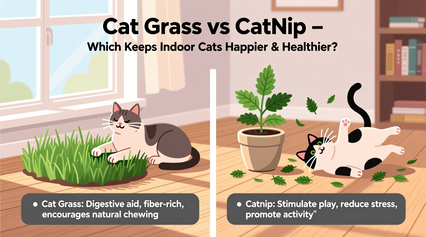 cat grass vs catnip which one keeps indoor cats happier and healthier