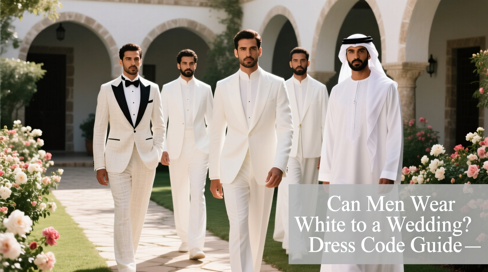 can men wear white to a wedding