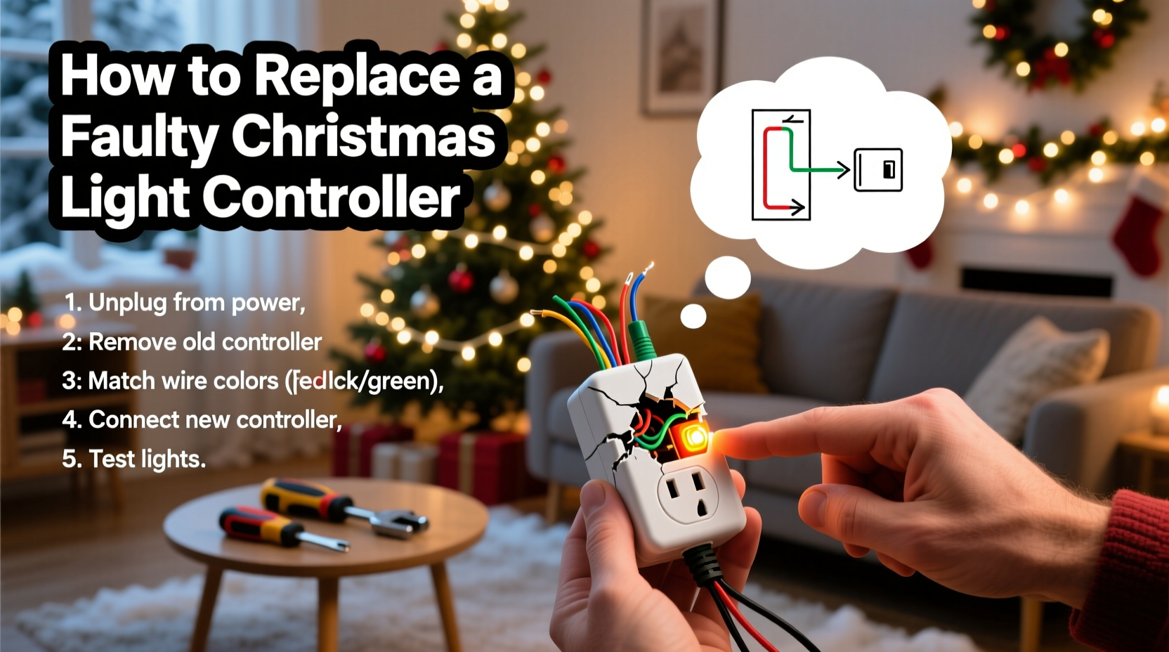 why is my christmas light controller failing and how to replace it easily
