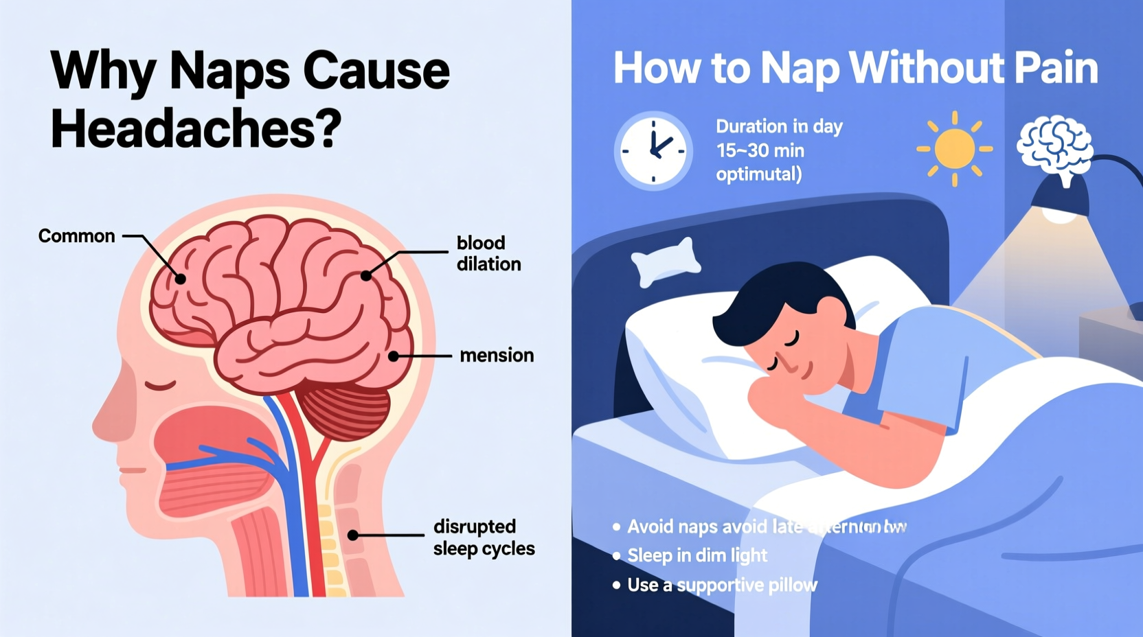 why do i get headaches after napping causes and how to nap without the pain