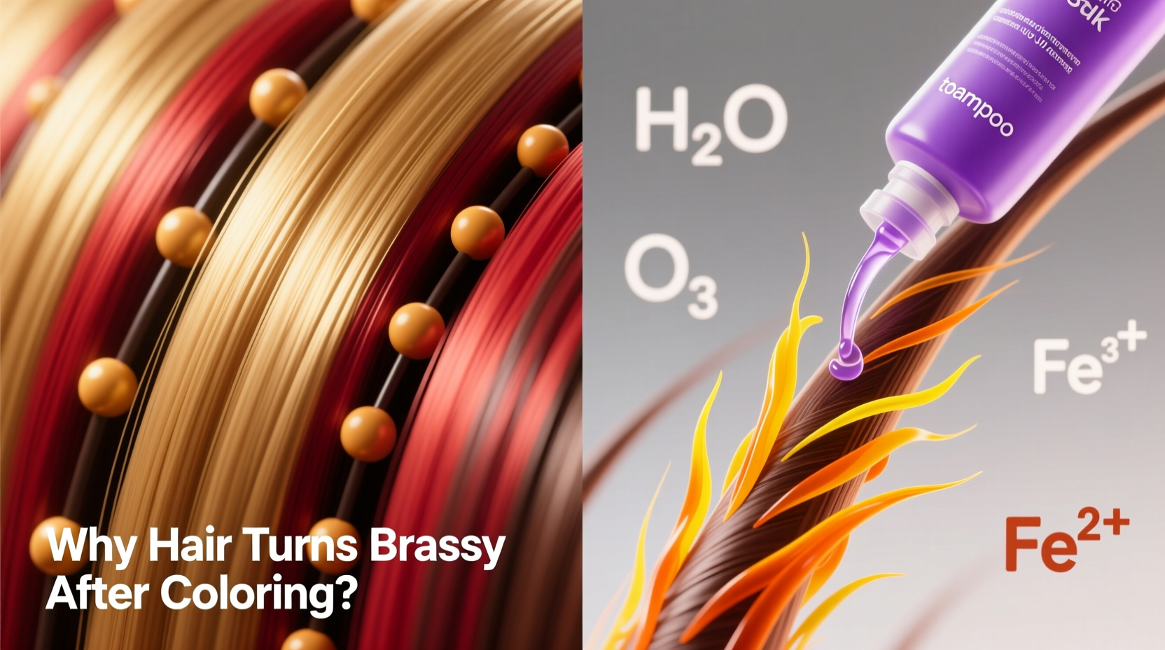 why does hair turn brassy after coloring and how to tone it out