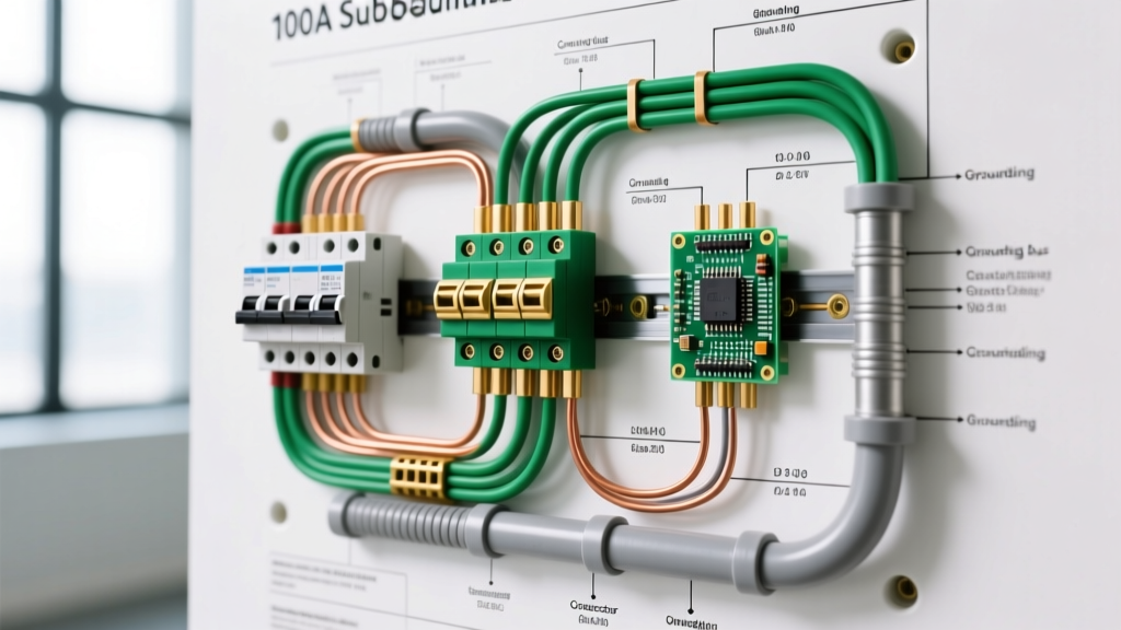 100A Sub Panel Grounding Diagram & Feeder Wire Sizing Guide
