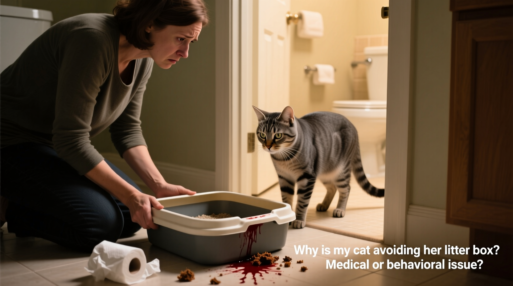 why is my cat suddenly avoiding her litter box medical or behavioral issue