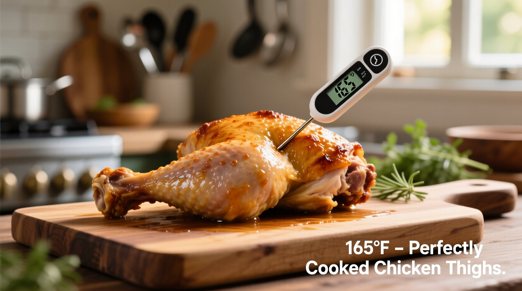 what temp to cook chicken thighs