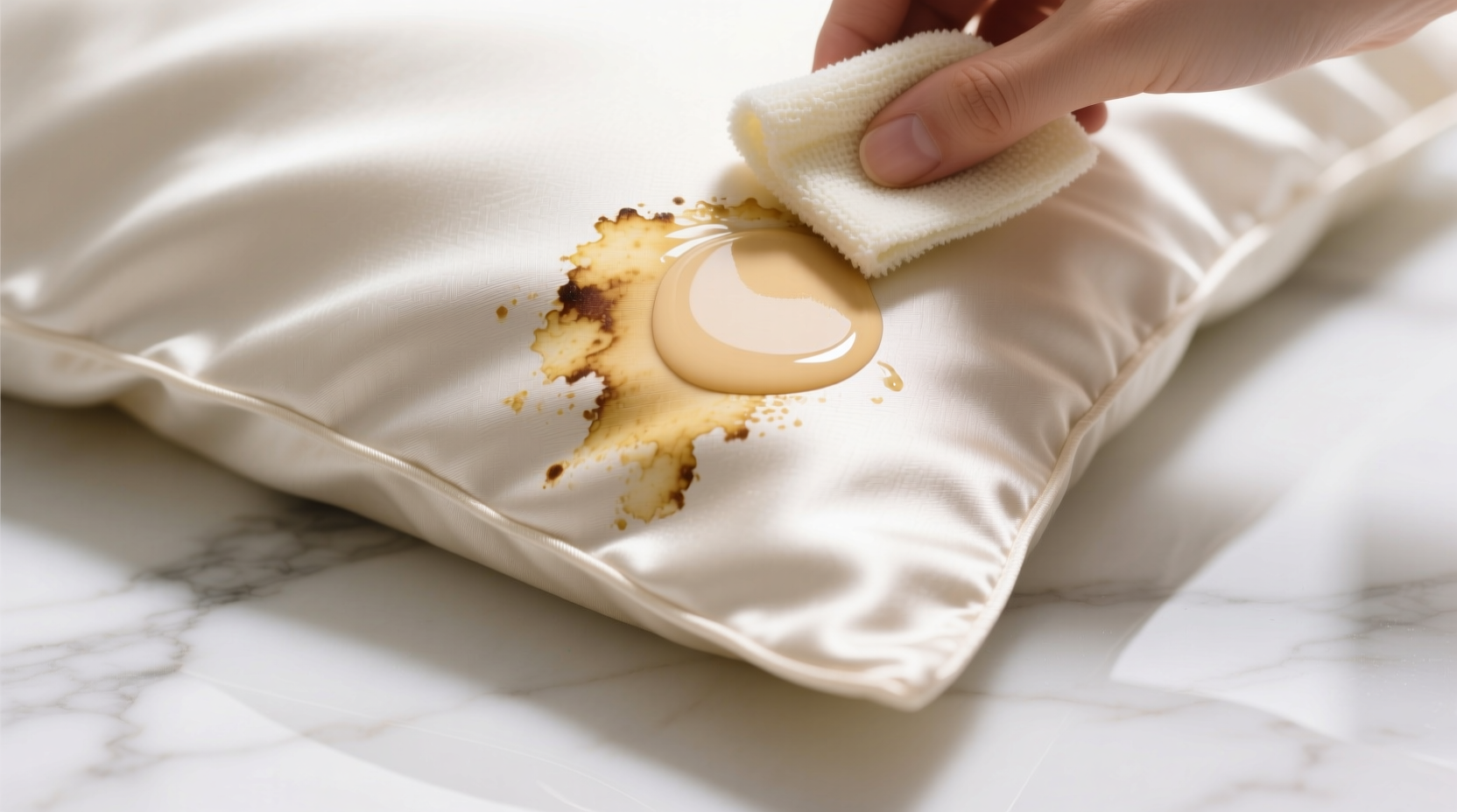 how to remove protein makeup stains from satin pillowcases