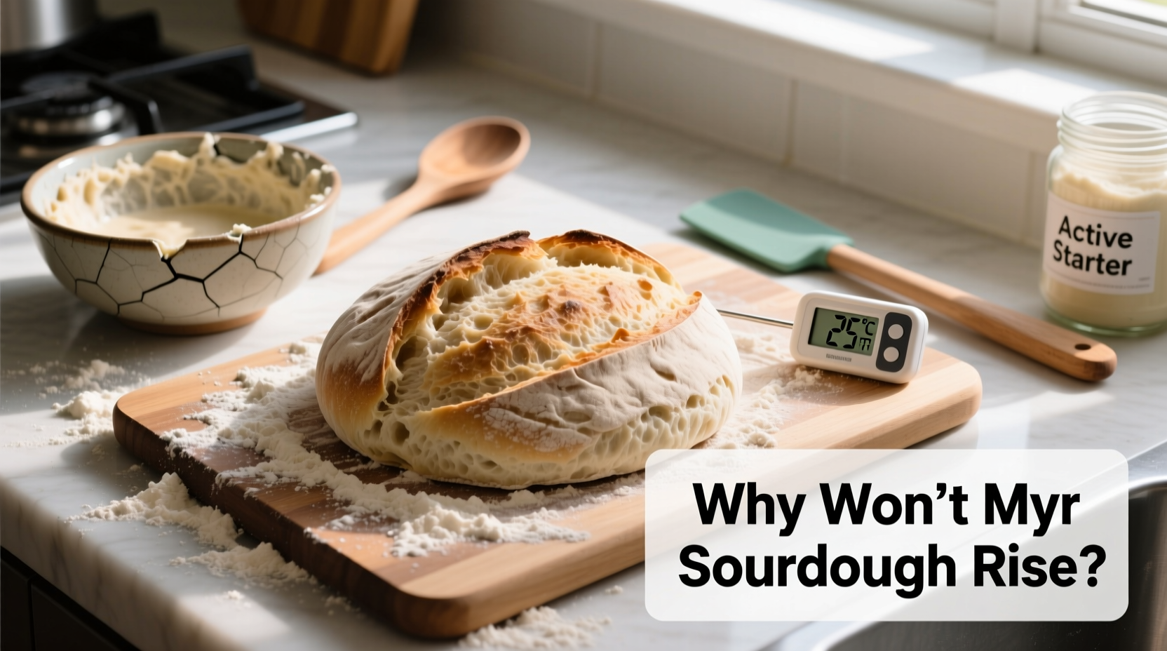 why does my sourdough bread never rise even with active starter