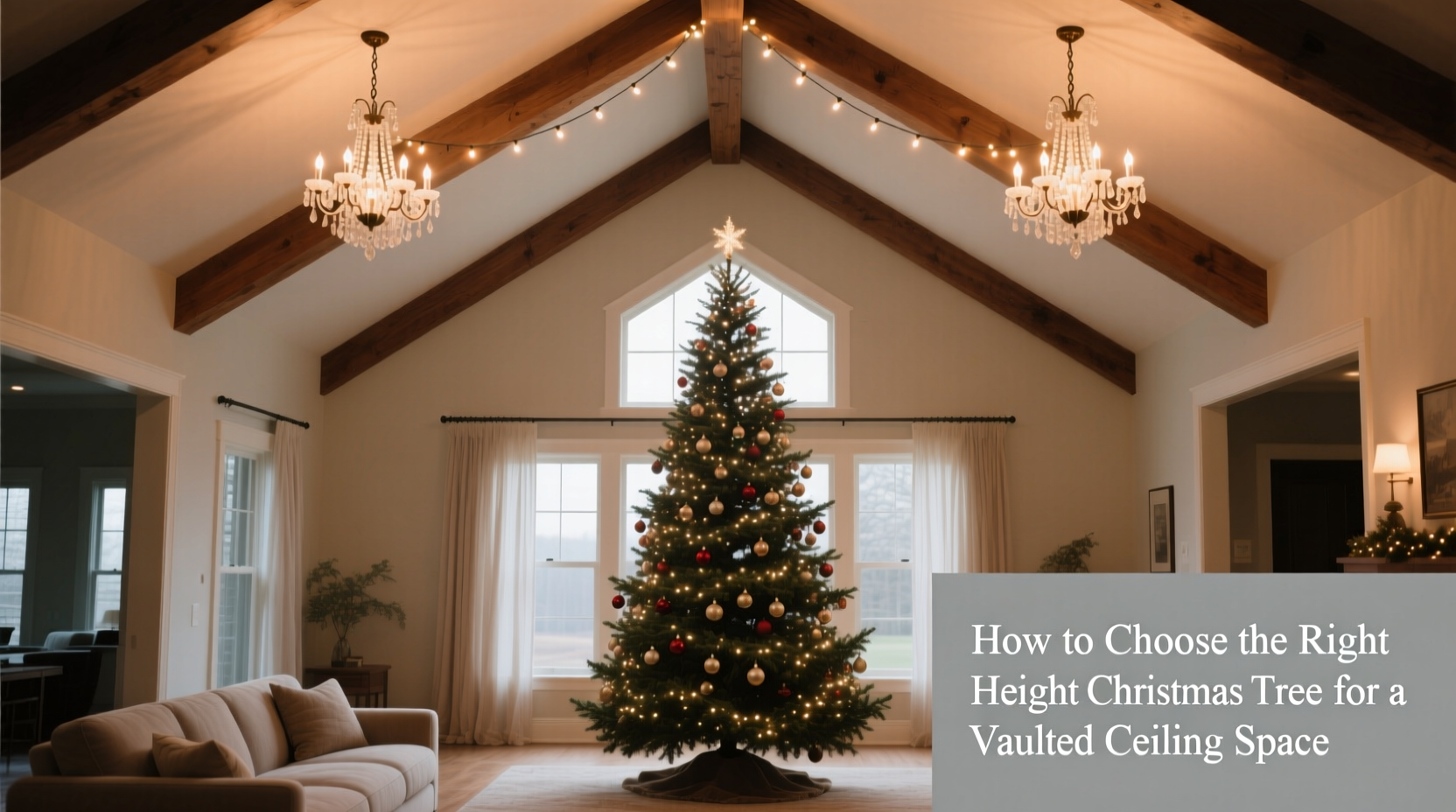 how to choose the right height christmas tree for a vaulted ceiling space
