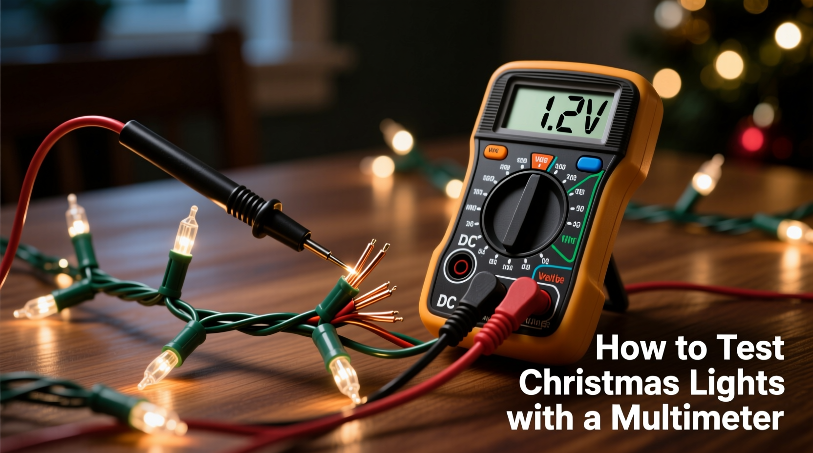 how to test christmas lights with multimeter