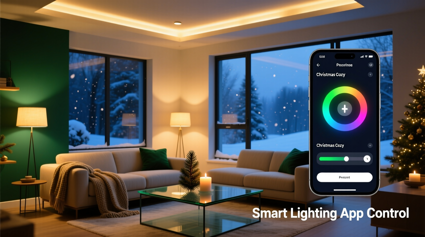 how to create a cohesive christmas color scheme using smart lighting apps