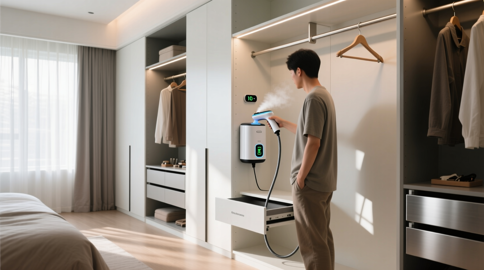 closet organization tips for portable garment steamers