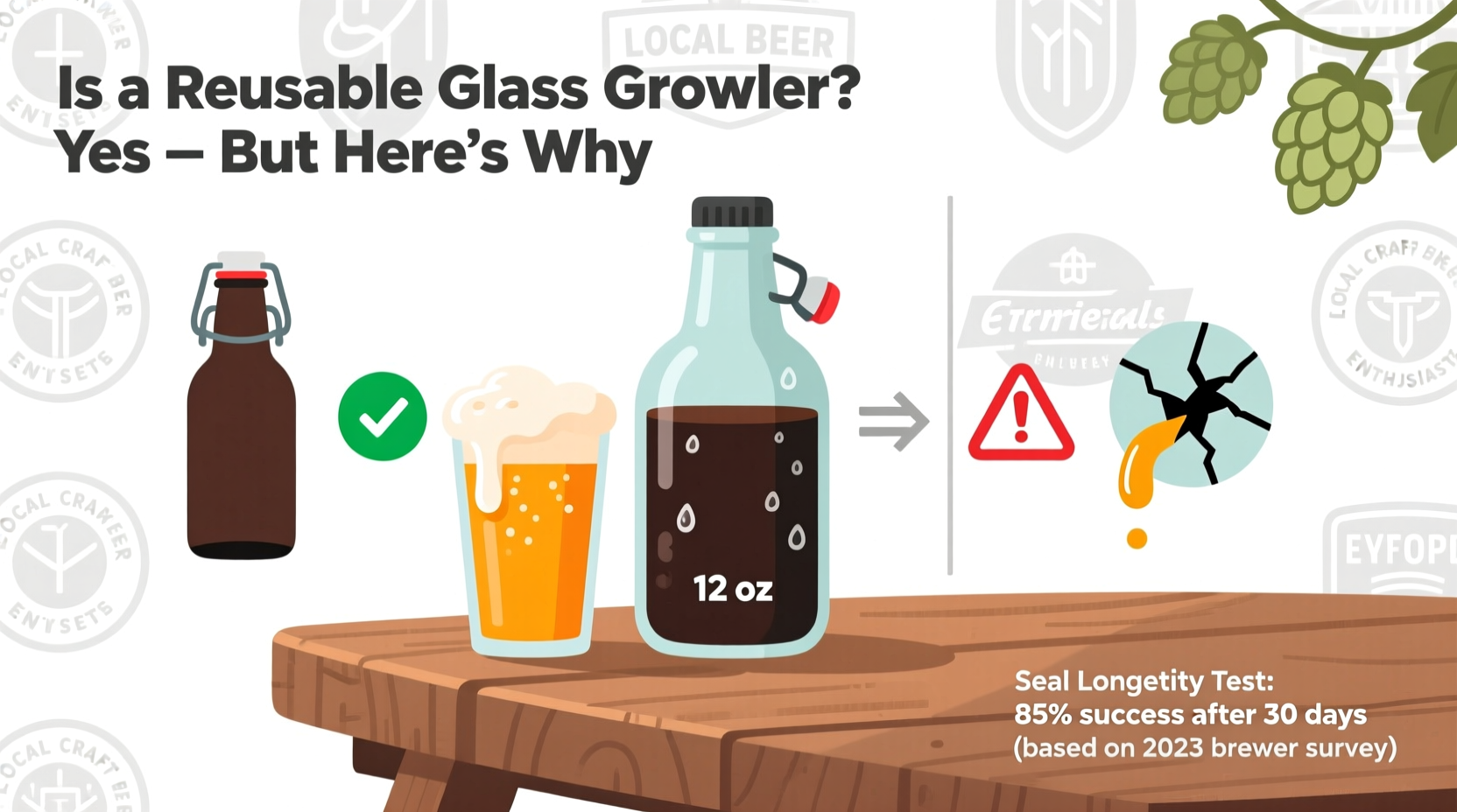 is reusable glass growler worth it for local craft beer lovers or do seals fail faster than expected