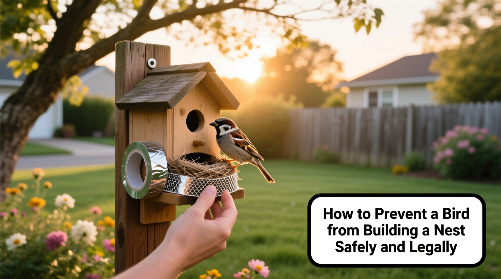 how to prevent a bird from building a nest