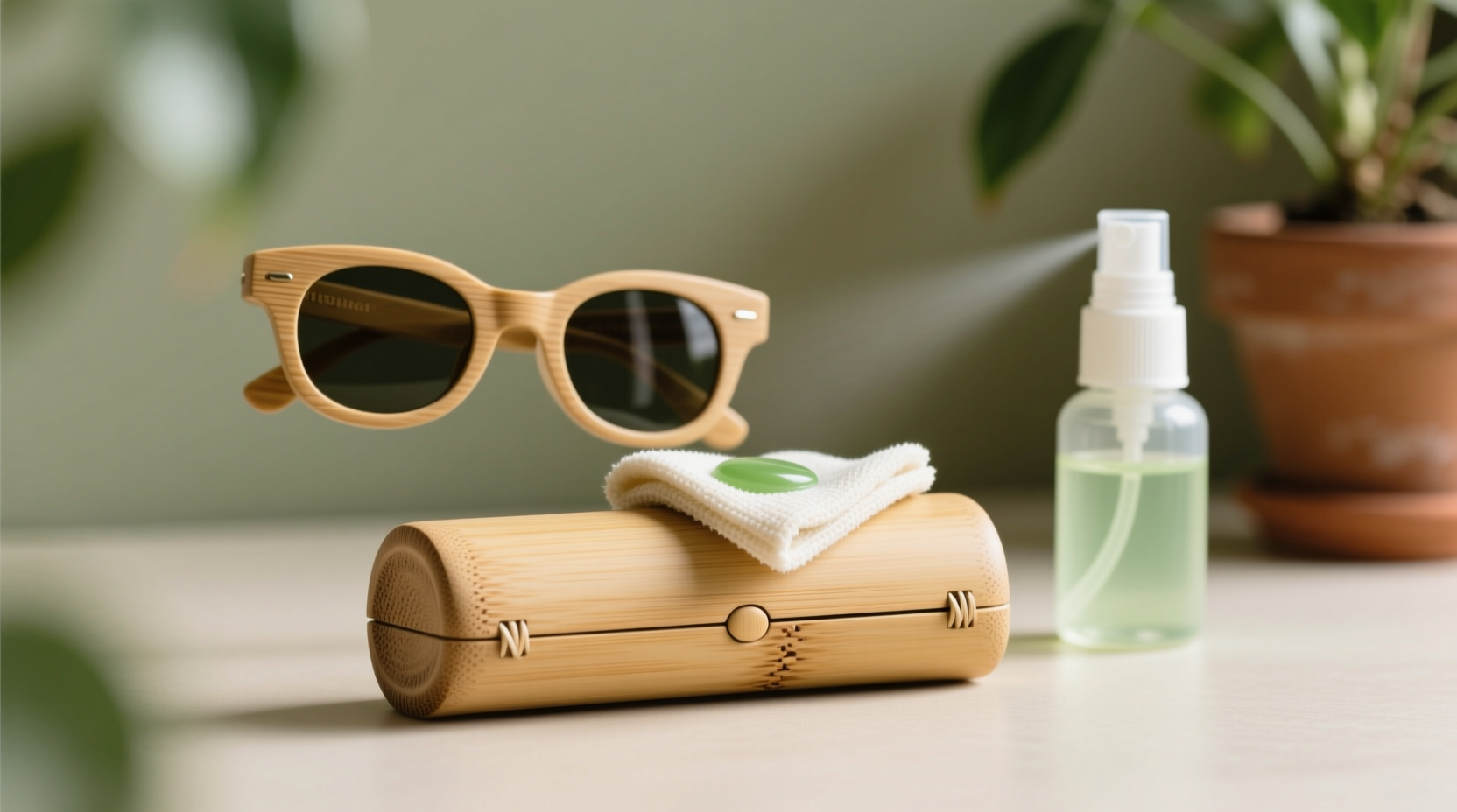 eco friendly cleaning tips for bamboo sunglasses cases