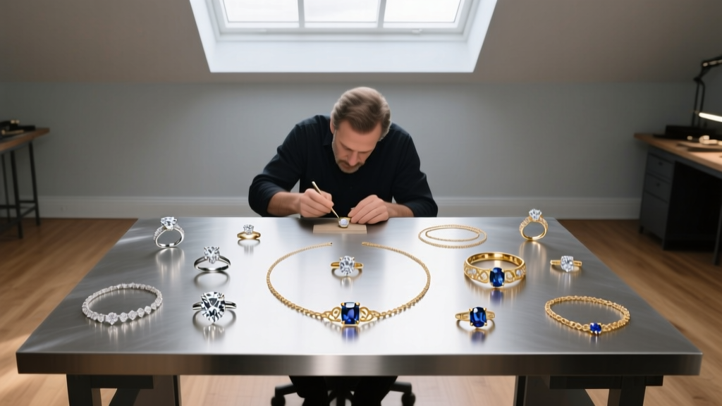 Top-down view of a jeweler