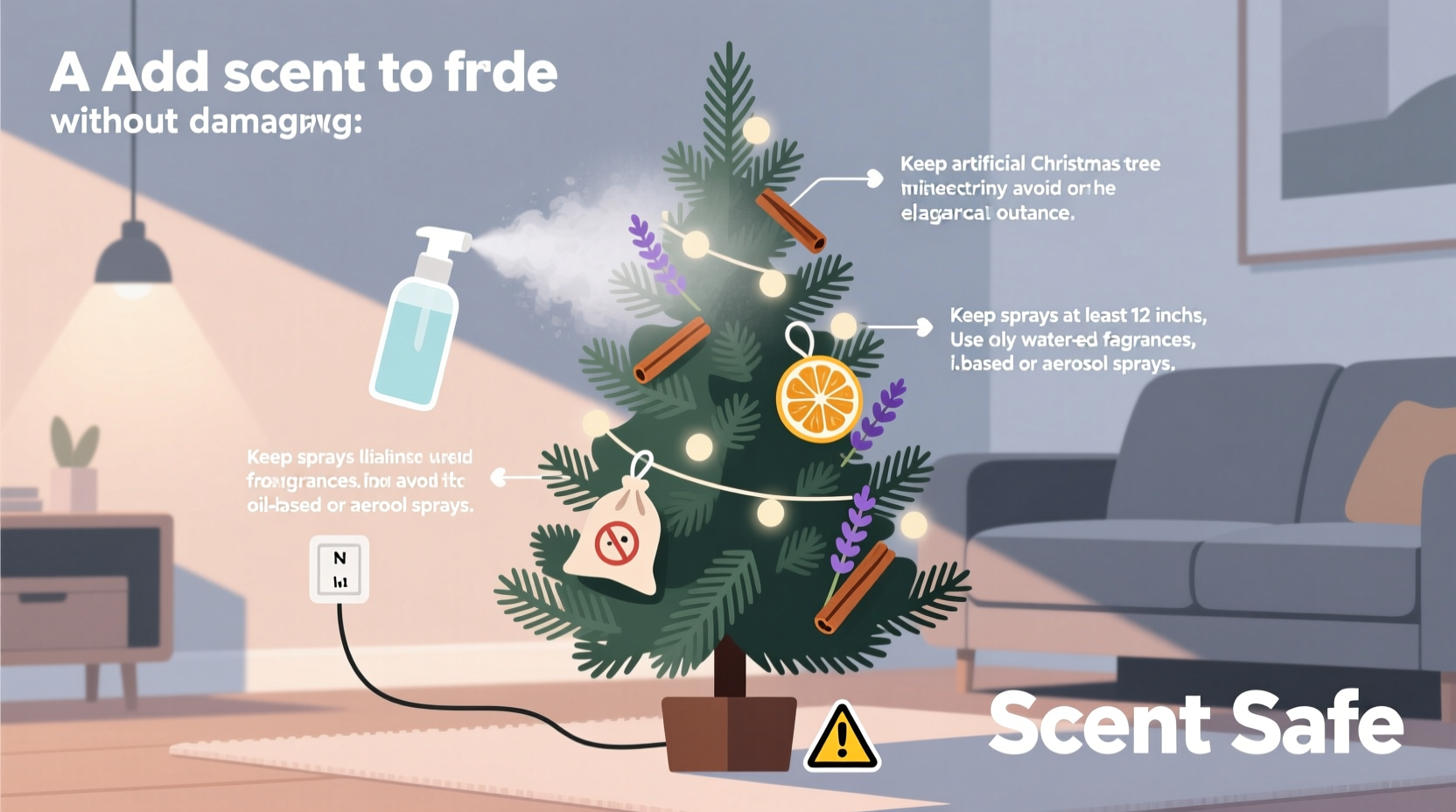 how to add scent to an artificial christmas tree without damaging electronics