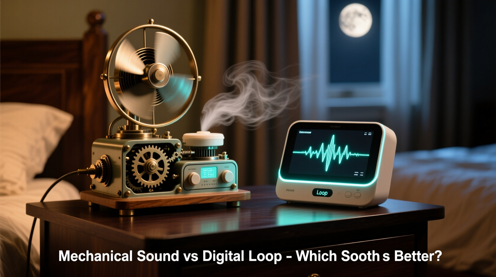 noise machine vs fan for sleep is the mechanical sound better than a digital loop