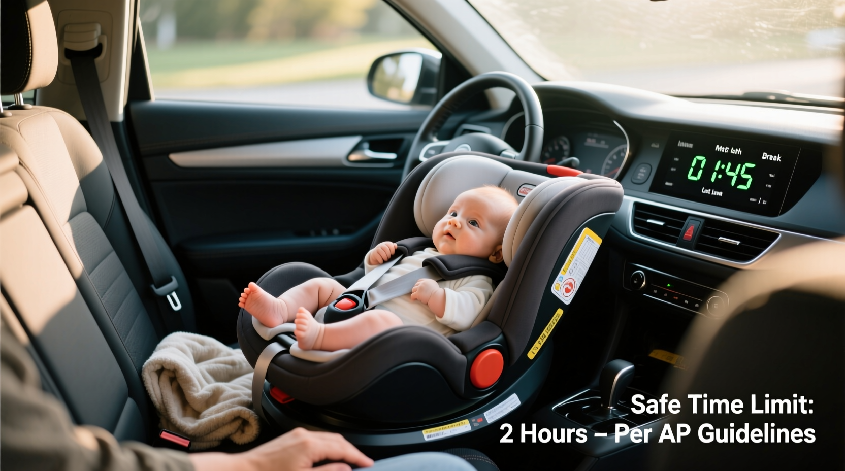 how long can 3 month old be in car seat