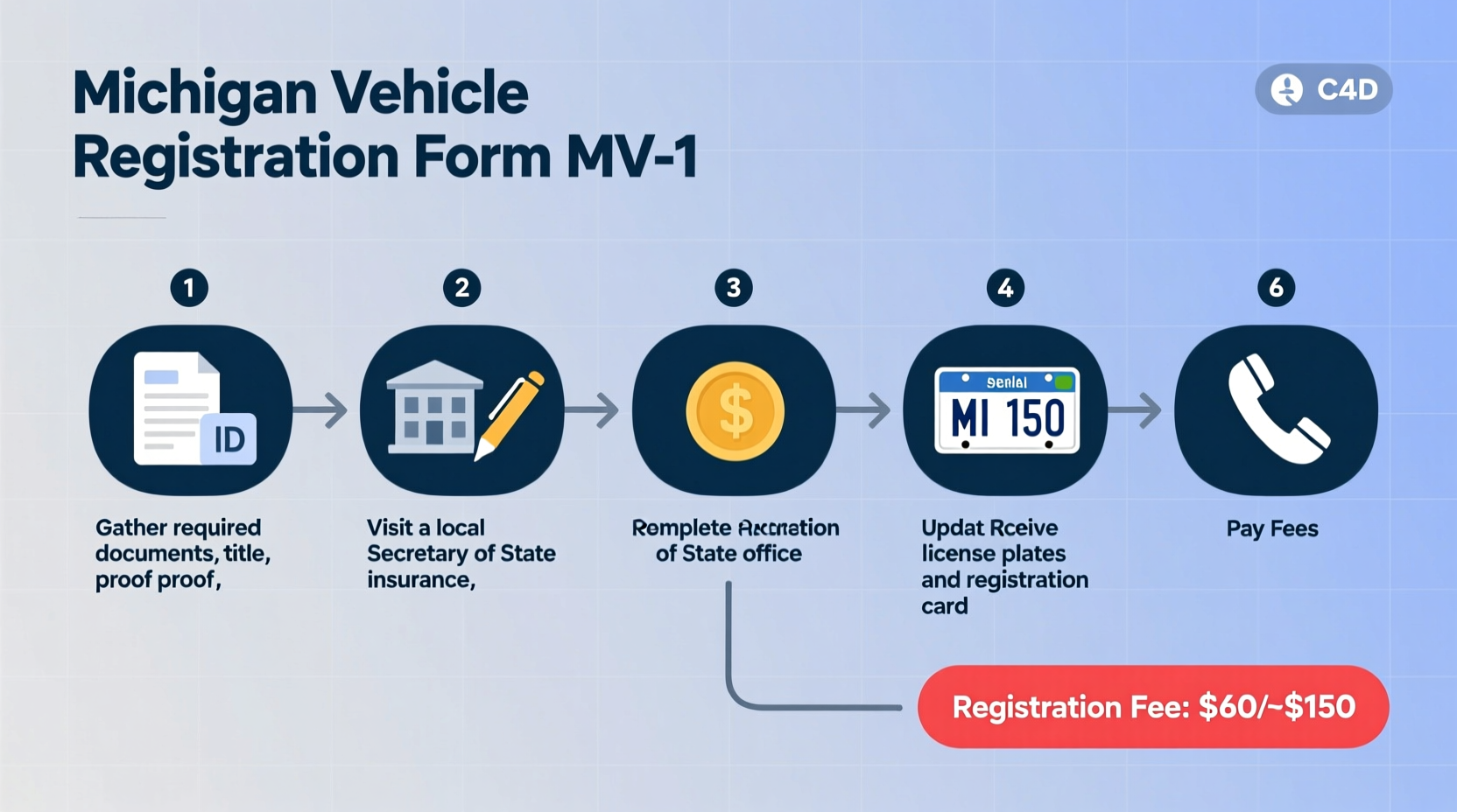 how to register a car in michigan