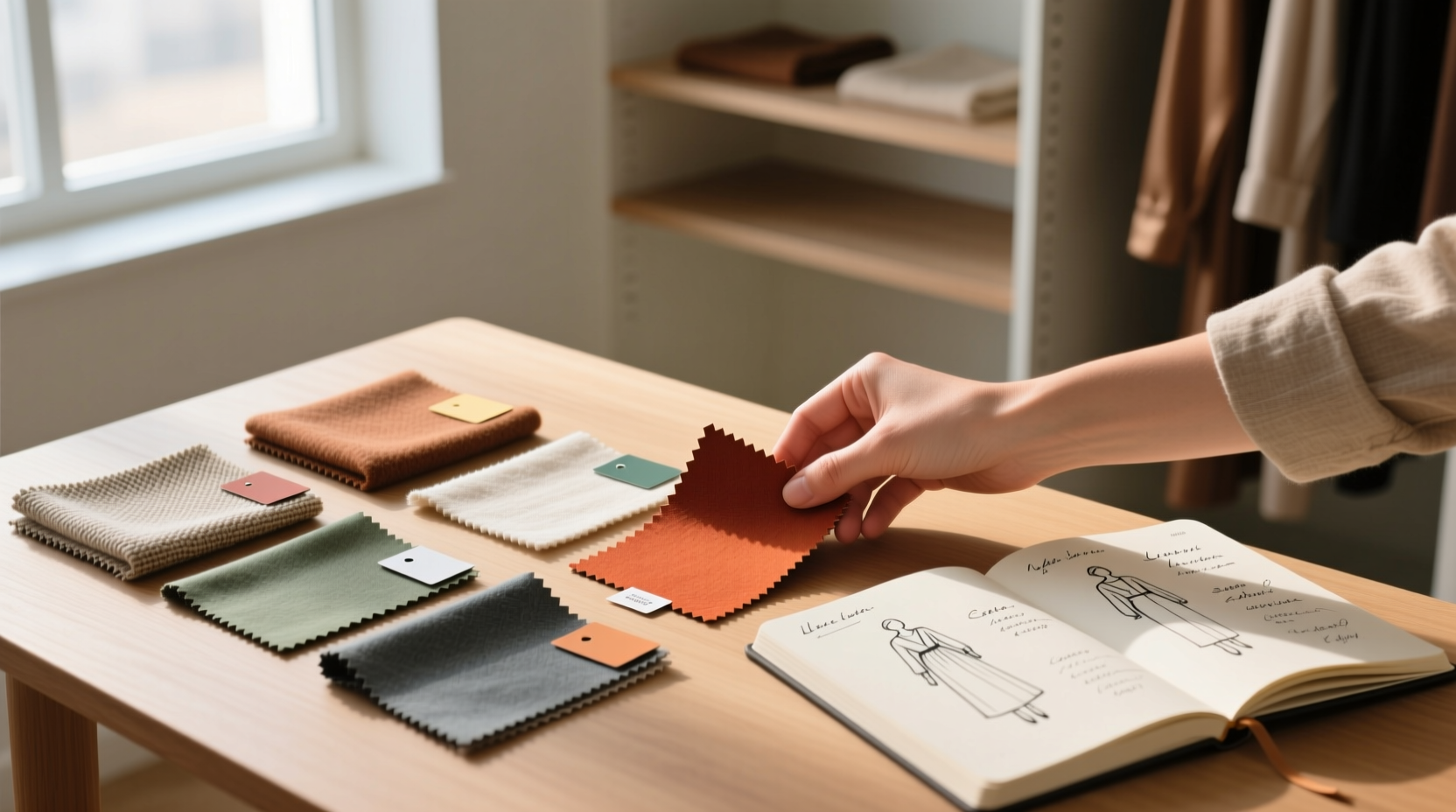 closet organization tips physical swatch board vs app