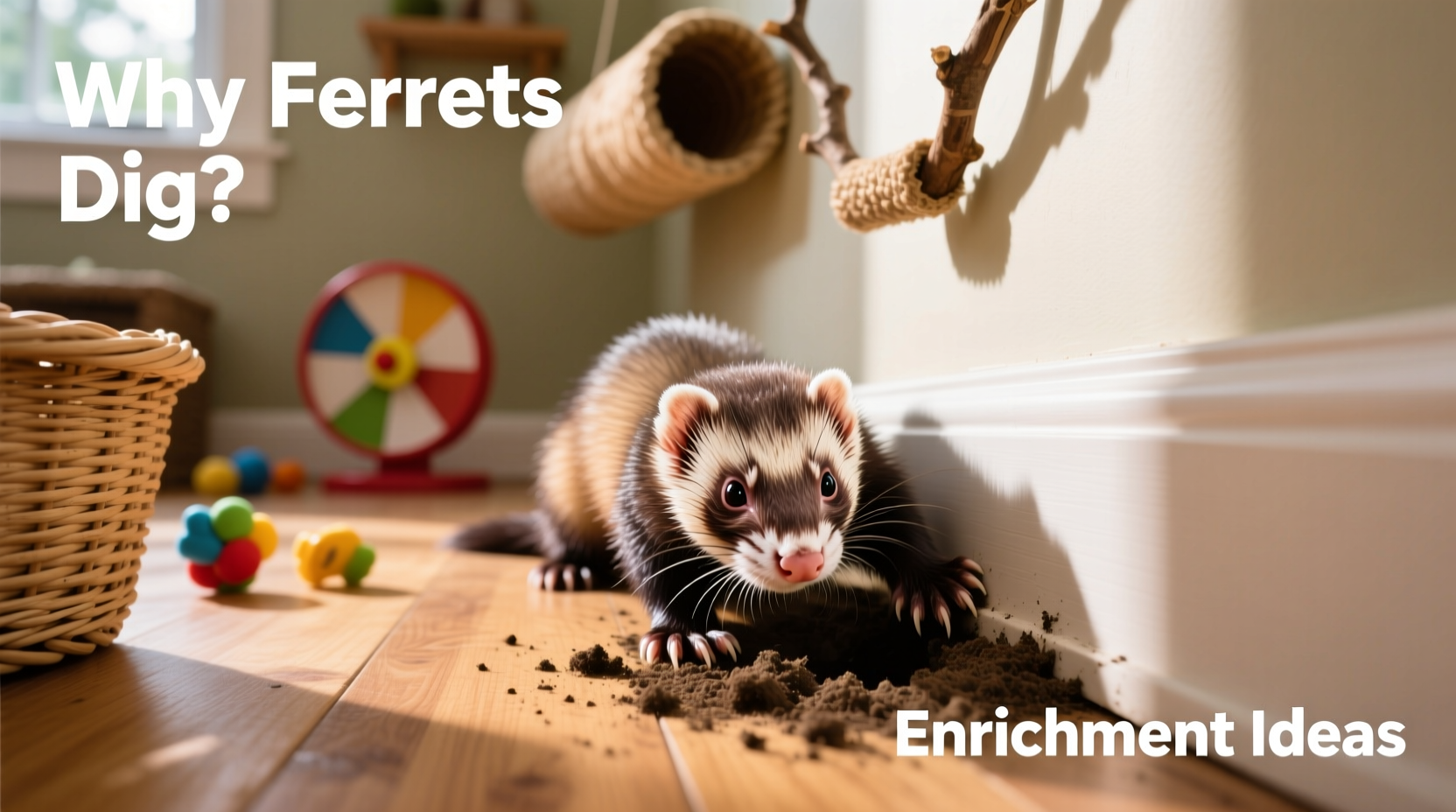 why does my ferret dig in corners behavioral reasons and enrichment ideas