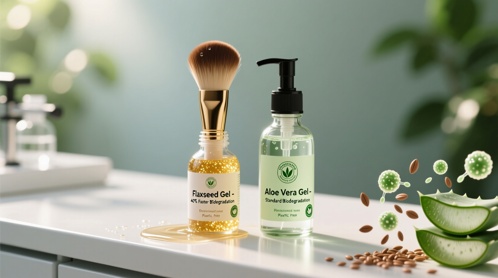 flaxseed vs aloe vera gel for brush cleaning