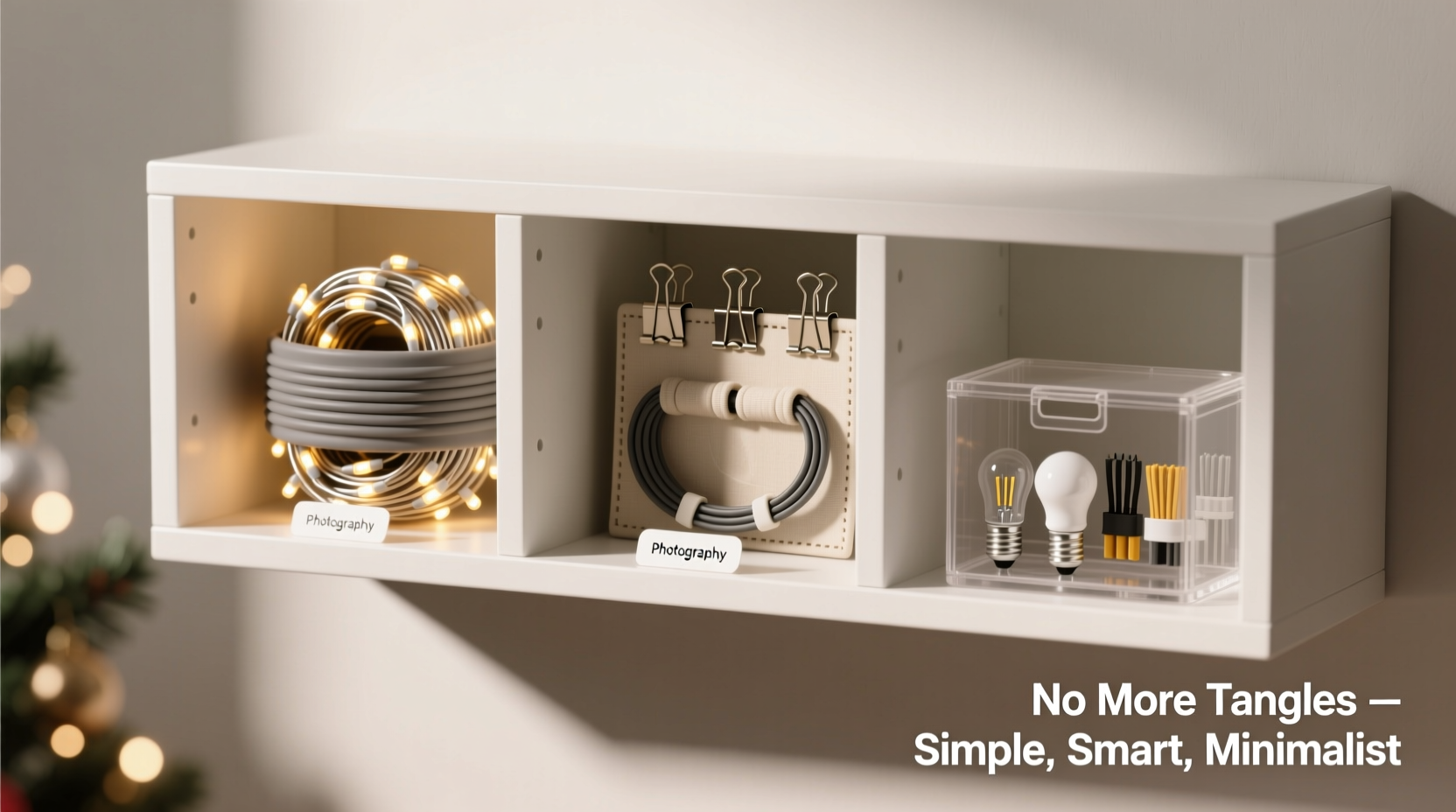 how to prevent tangled christmas lights with minimalist storage hacks that actually work