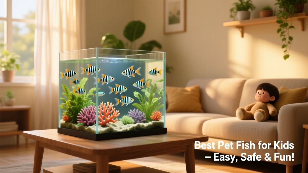 A brightly lit, well-planted 20-gallon aquarium with a school of zebra danios swimming near the surface