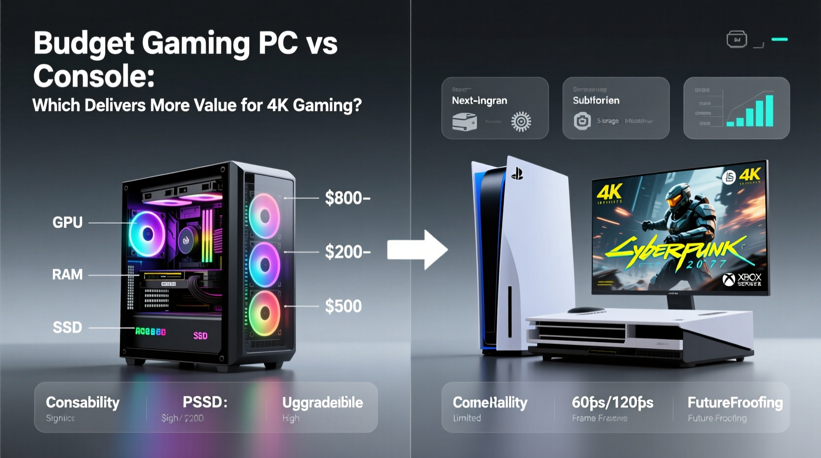 budget gaming pc vs console which gives more value for 4k gaming