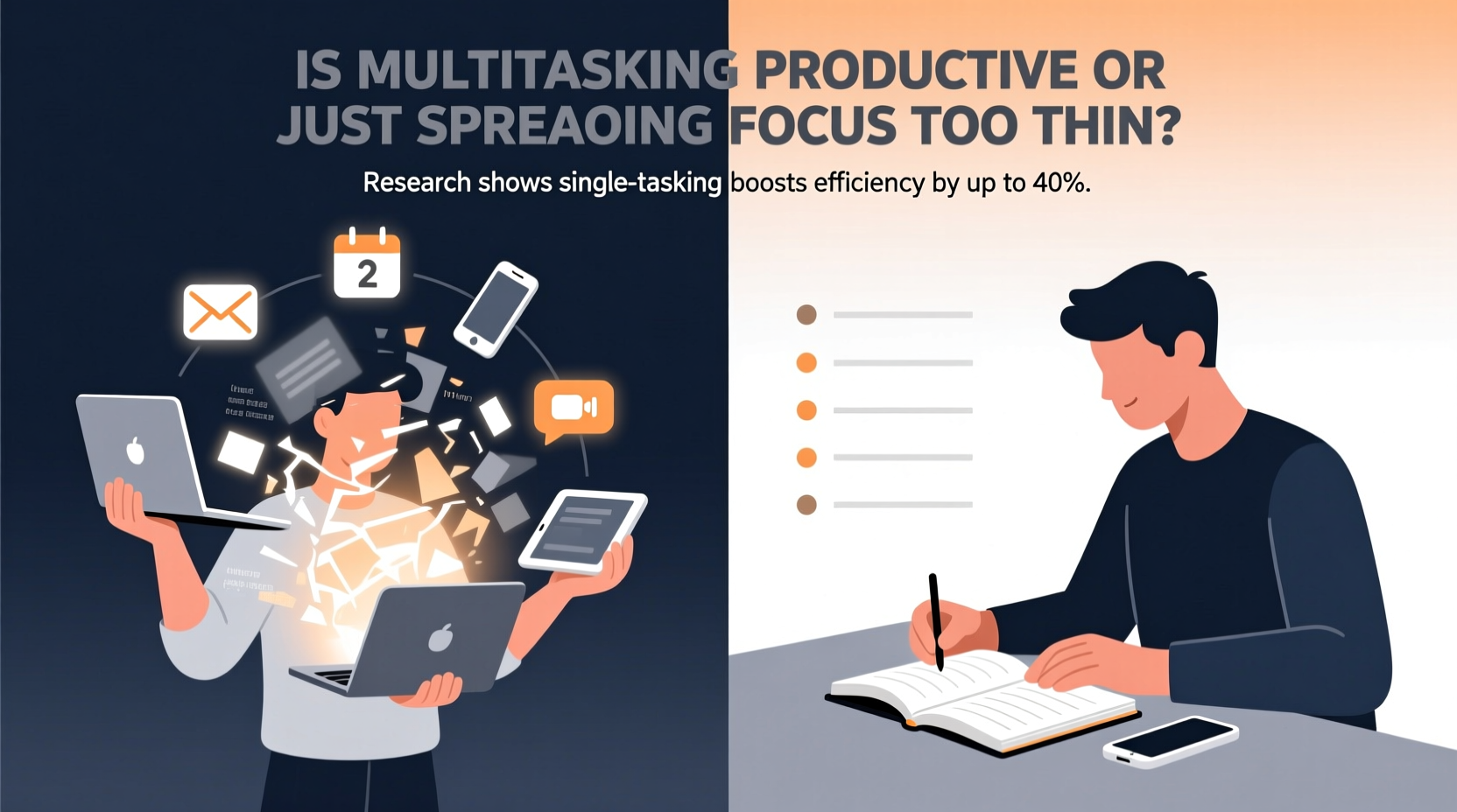 is multitasking productive or just spreading focus too thin