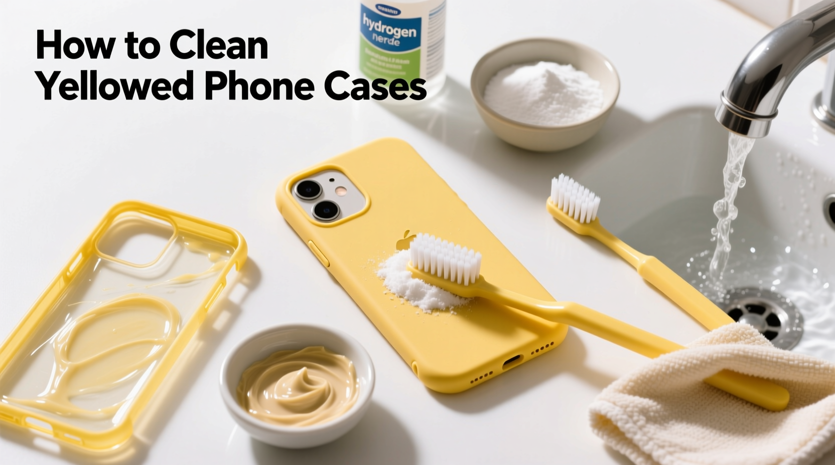 how to clean yellowed phone cases back to clear using household items