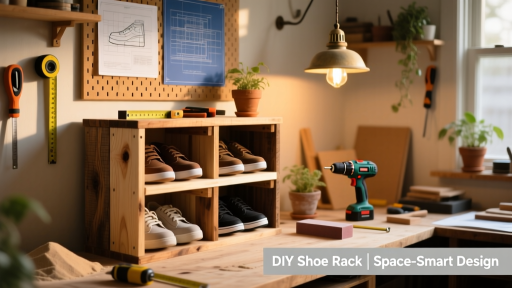 DIY Shoe Storage Rack for Small Spaces