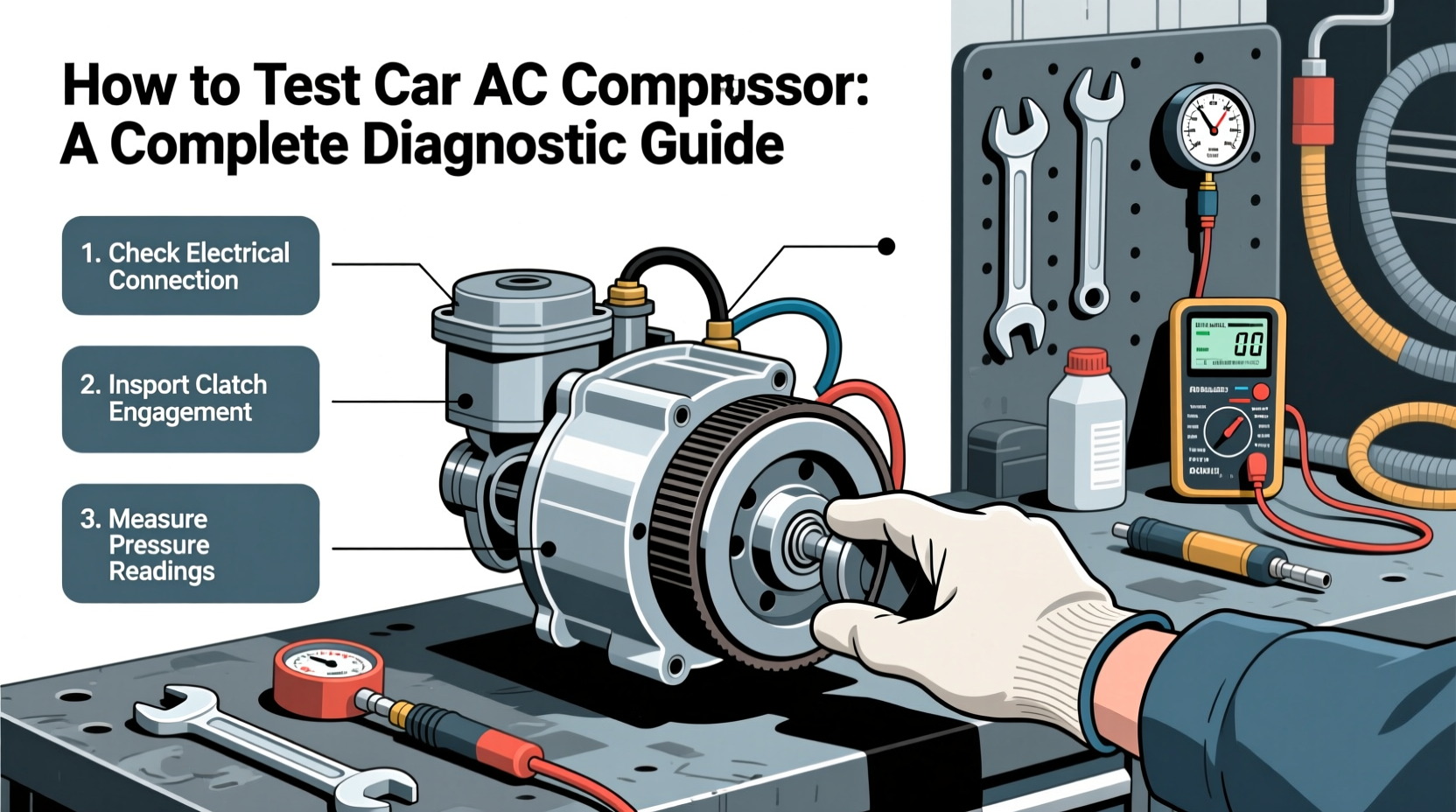 how to test car ac compressor