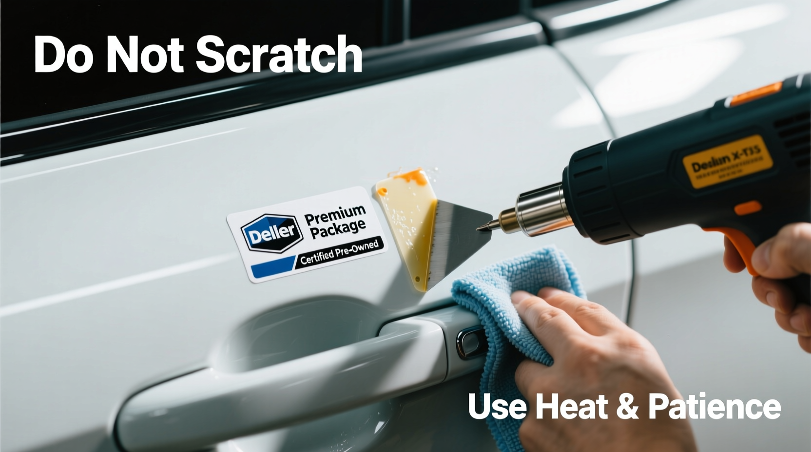 how to remove dealer decal from car