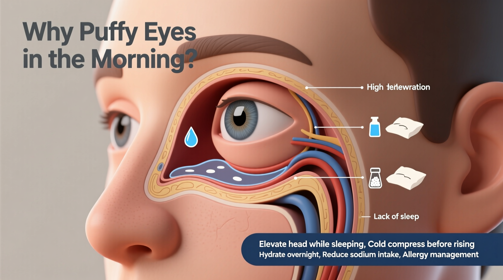 why do i wake up with puffy eyes every morning causes and overnight remedies