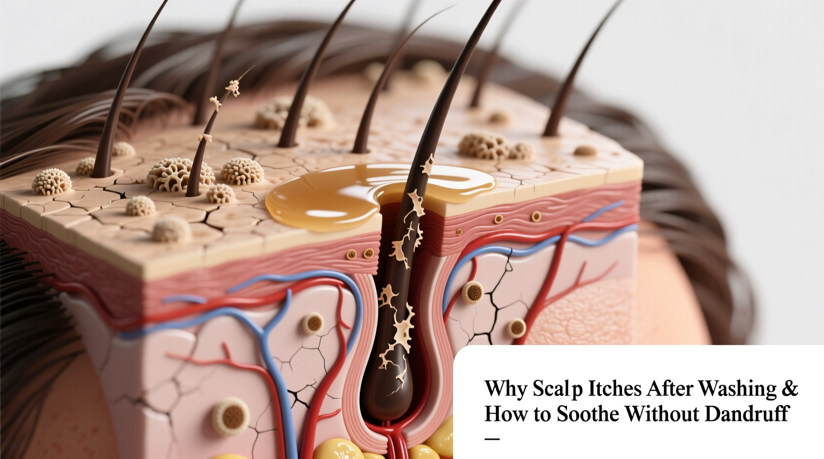 why does my scalp itch after washing and how to soothe without dandruff