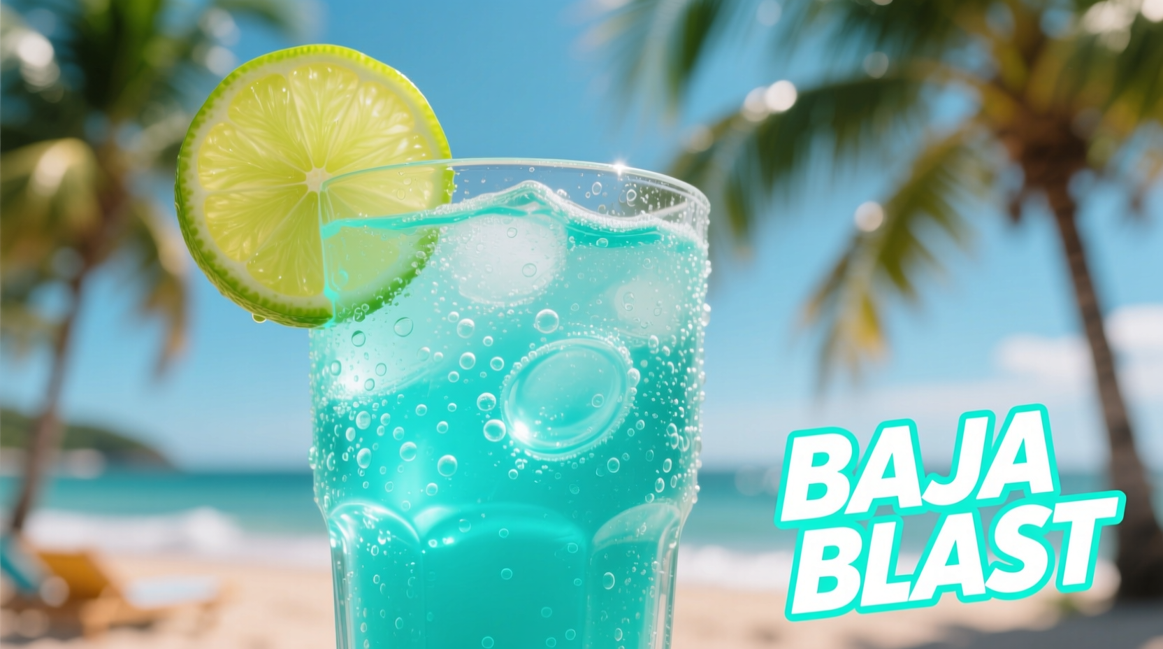 Baja Blast in a frosty glass with lime wedge
