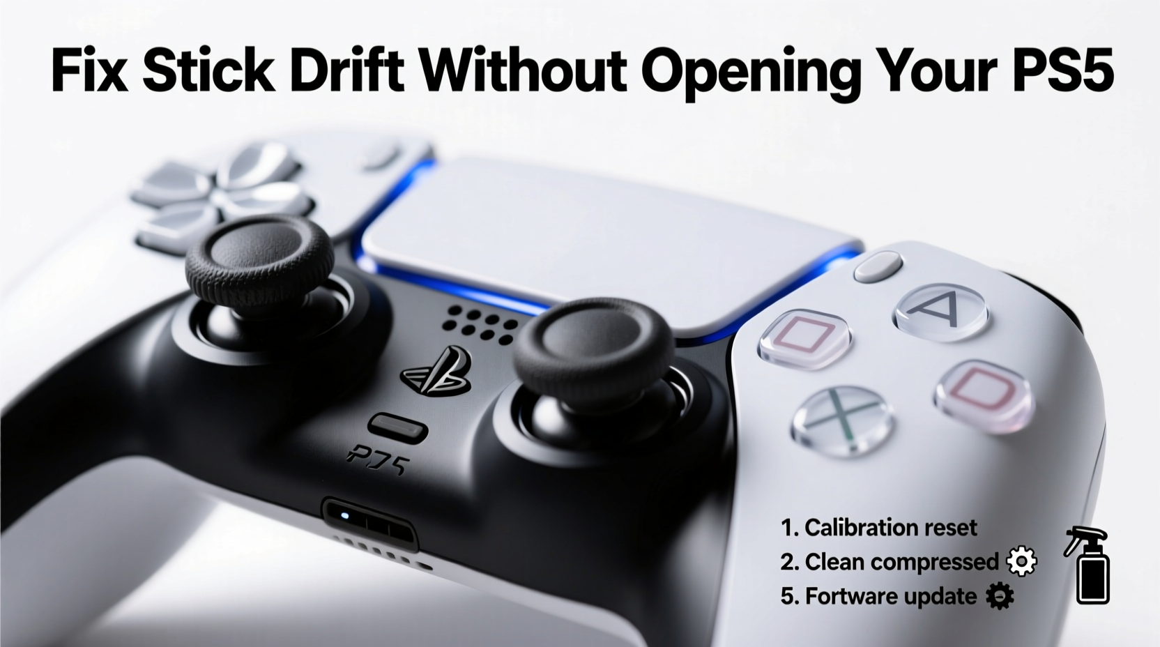 how to fix stick drift on ps5 controller without opening the device