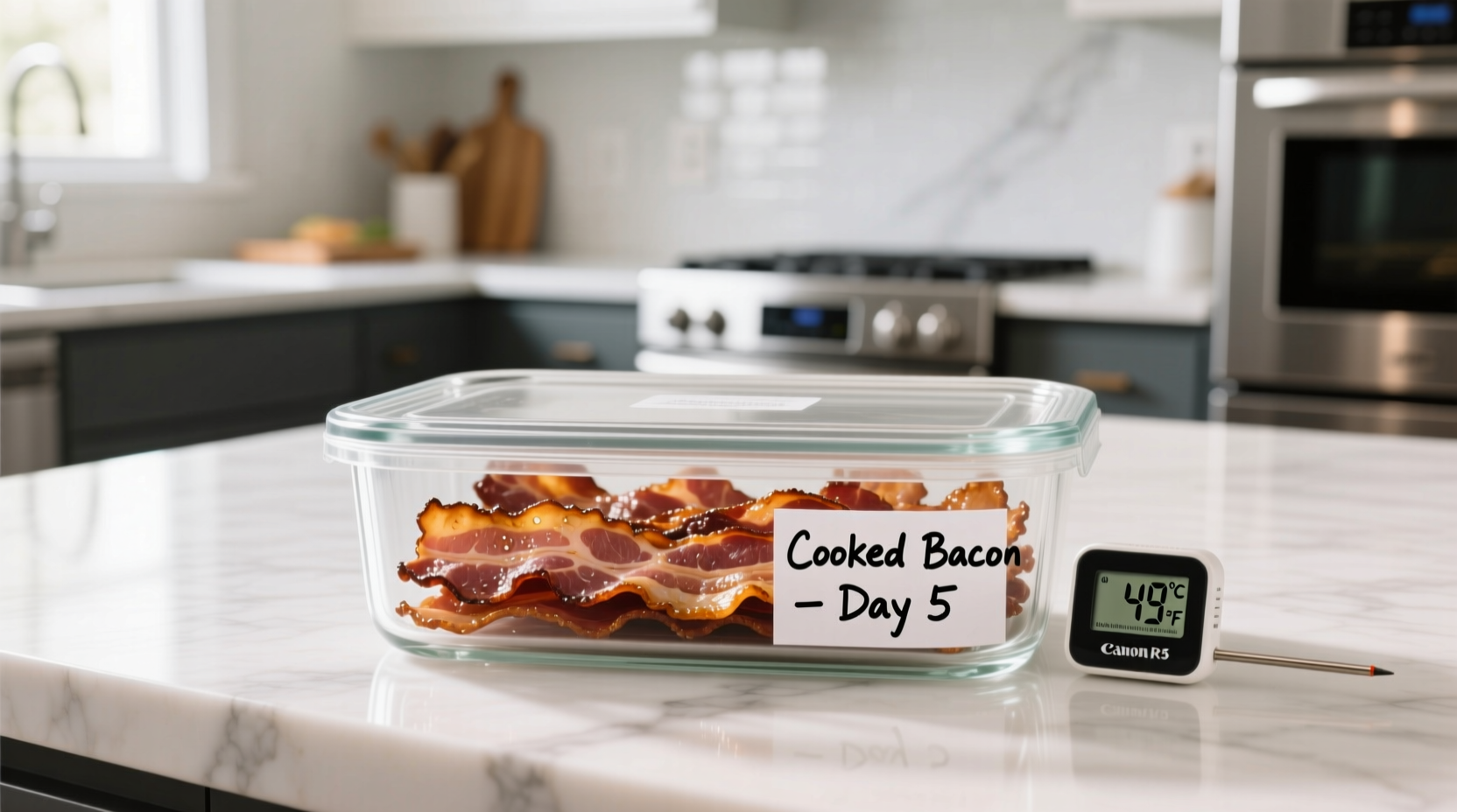how long will cooked bacon last in the refrigerator