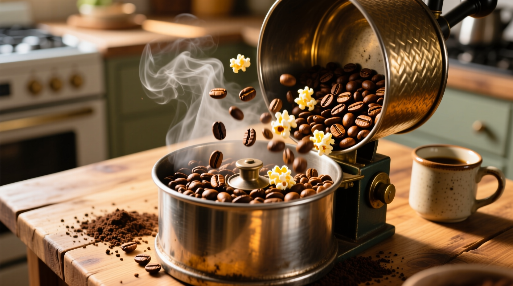 roast coffee at home in a popcorn popper for savings v