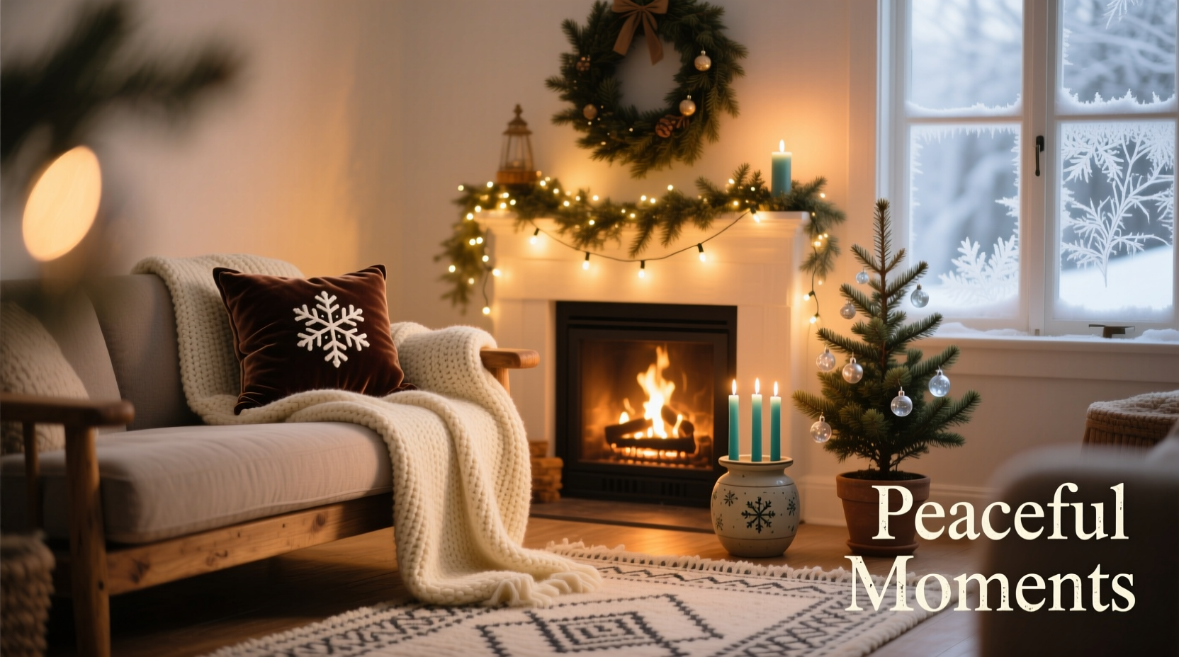 how to create a calming christmas ambiance using soft lighting and textures