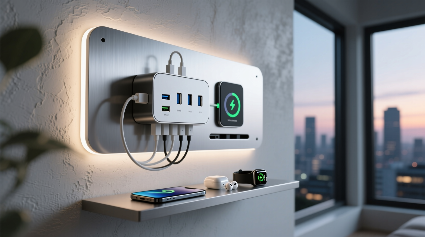 cut down on cable clutter by creating a multi charger p