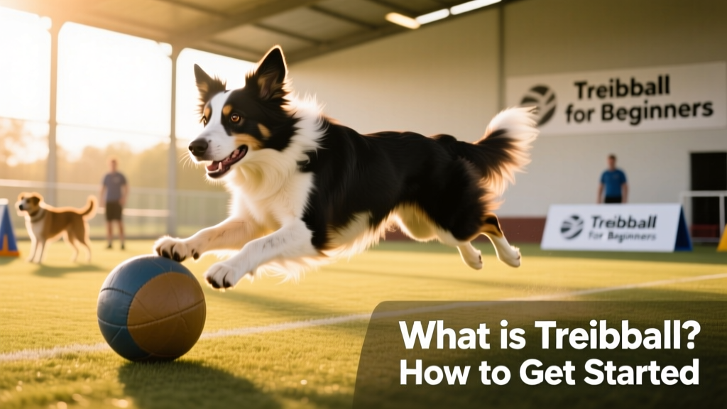 Border collie at the dog sport Treibball